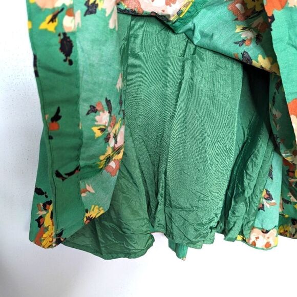 Plenty‎ by Tracy Reese Decade by Decade Floral Midi Skirt Green 0 - Picture 4 of 8